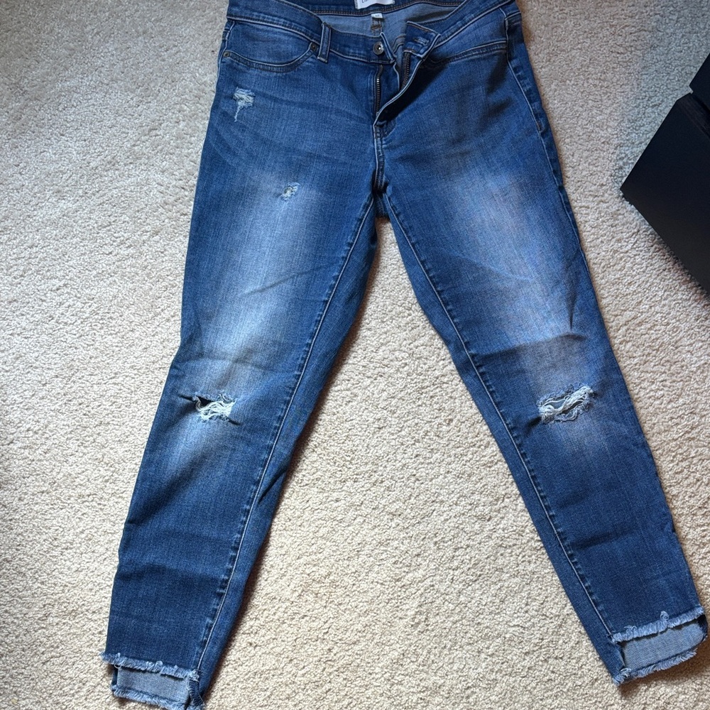 LILA RYAN Men's Denim Jeans with Contrast Stitching
